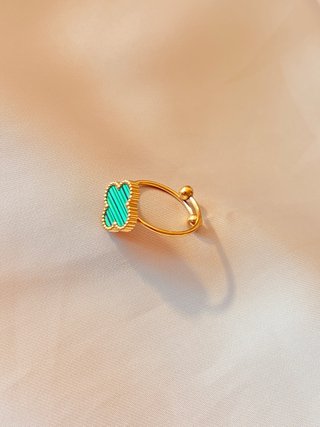 Anillo Acero Inoxidable Baño Oro 18k