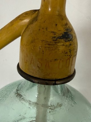 Sifón antiguo COLOM de vidrio
