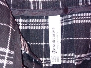 Falda cuadros Stradivarius XL