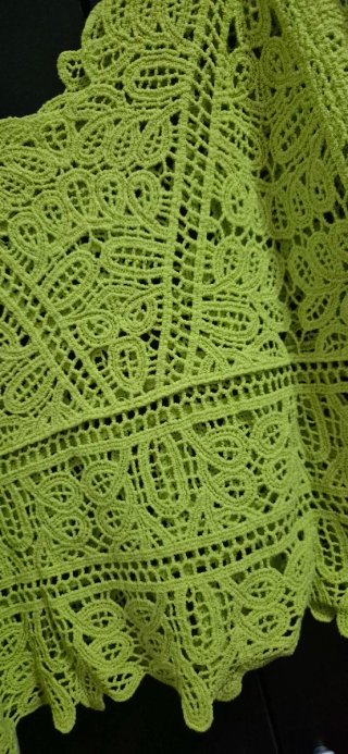 Top de crochet verde lima