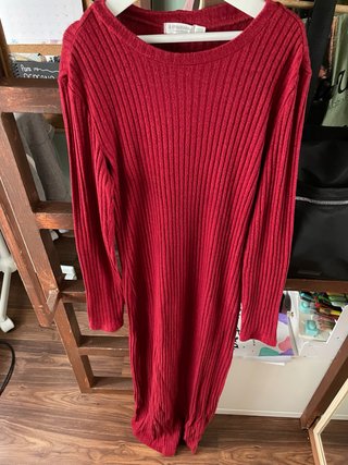 Vestido tubo rojo Stradivarius