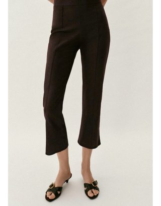 Pantalón Zara Marrón Crop Talla M