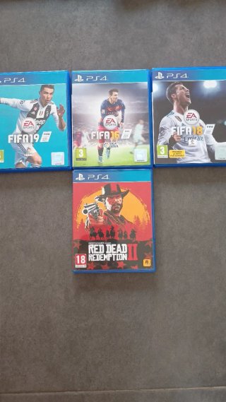 Juegos PS4: FIFA 19, FIFA 16, FIFA 18, RDR2