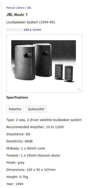 Impresionante set de altavoces JBL Music 1