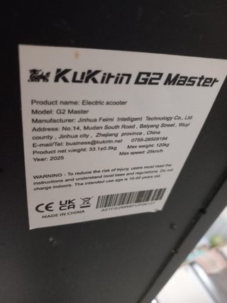 Kukirin G2 Master Patinete Eléctrico