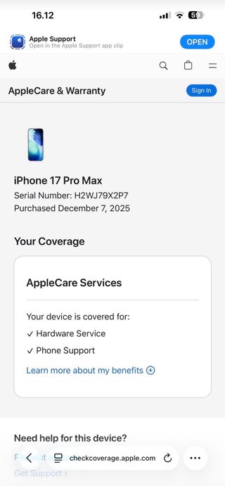 iPhone 17 Pro Max 256GB Plata 100% Bateria