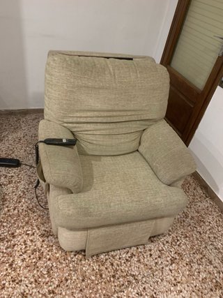Butaca reclinable tela beige