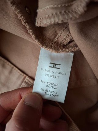 Pantaloni Elisabetta Franchi Beige Taglia 42 M