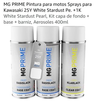Pintura Spray Kawasaki 25Y White Stardust.