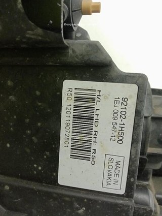 Faro derecho 921021h000 kia pro ceed (ed) 20825201