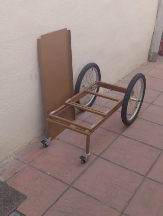 Carretilla de carga casera con ruedas