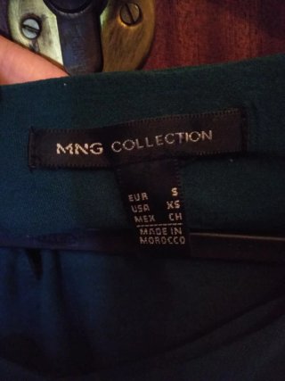 Blusa manga corta verde Mango