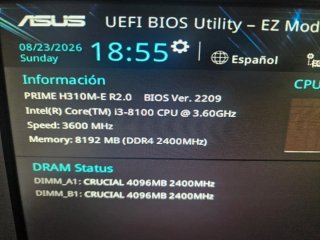 Ordenador i3 8GB RAM 480GB SSD Win 11