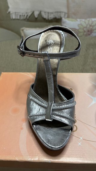 Sandalias Calçado Guimarães Mujer Plata Talla 37
