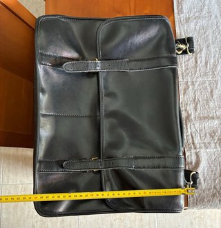 Maletín de cuero PU negro
