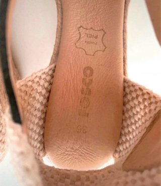 Sandalias Cuña Piel Pedrería Étnica