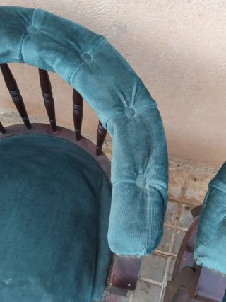 2 Sillas Butaca Estilo Isabelino Madera