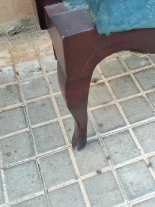 2 Sillas Butaca Estilo Isabelino Madera
