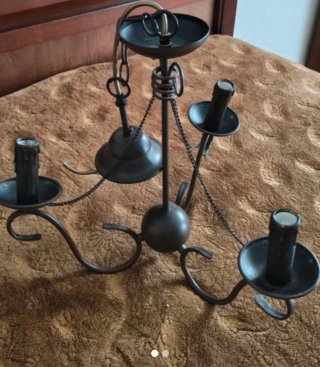 Lámpara de metal estilo candelabro
