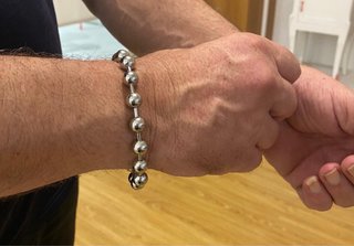 Bracciale in acciaio con sfere