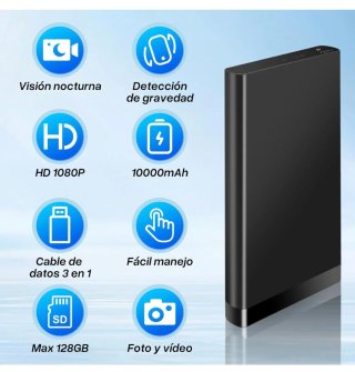 Cámara Espía Power Bank 10000mAh HD 1080P con wifi