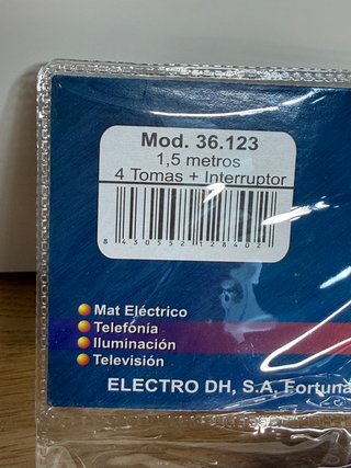 Base múltiple 4 tomas con interruptor