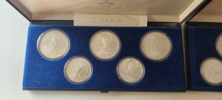 5 Estuches Plata Juegos Olímpicos Moscú 1980 URSS