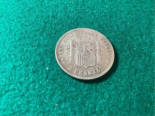 Moneda 2 Pesetas Alfonso XIII 1891