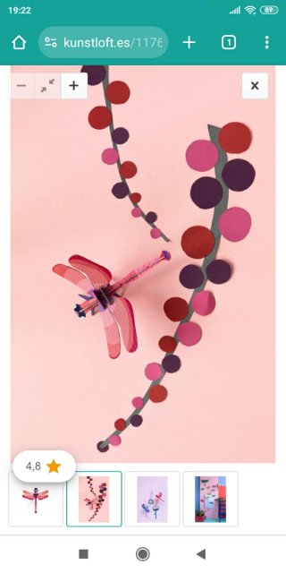Decoración de Pared Ruby Dragonfly