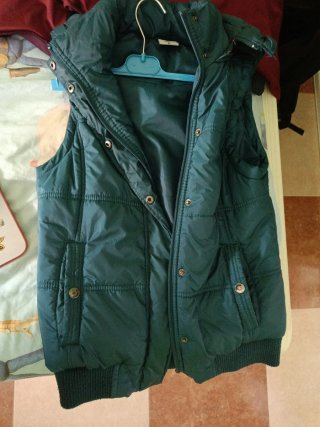 Chaleco acolchado verde talla XL