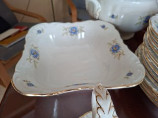 Vajilla Royal China Vigo Porcelana Flores Azules