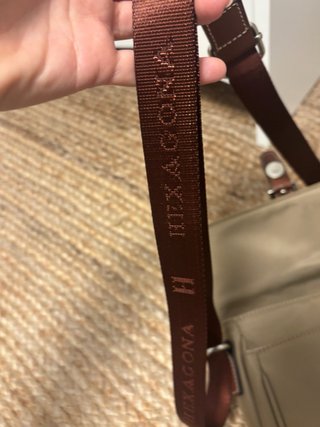 Bolso bandolera Hexagona piel y lona