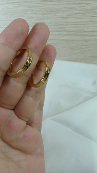 Aros Chapados Oro 18k Vintage Greco 2.3 cm