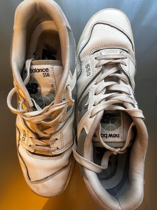 New Balance 550 bianche e grigie