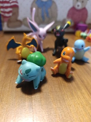 Figuras Pokémon: Charizard, Squirtle, Bulbasaur