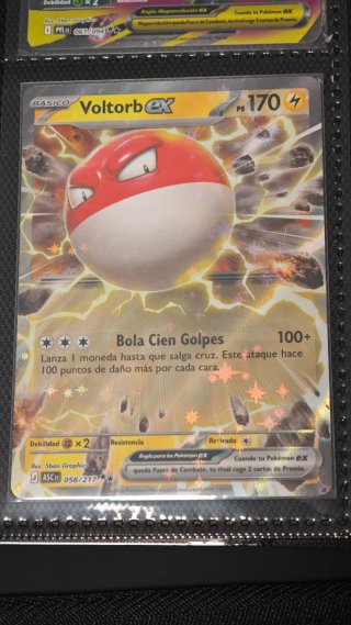 Carta Pokémon Voltorb EX 058/217