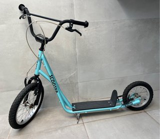 Patinete Scooter Azul Ruedas Grandes