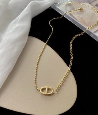 Collar Acero Inoxidable Baño 18k