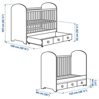 Cuna Gonatt Ikea Blanca