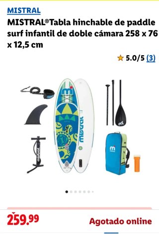Tabla paddle surf hinchable Mistral infantil