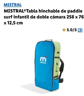 Tabla paddle surf hinchable Mistral infantil