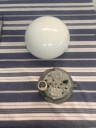 Plafón techo redondo blanco de 25 cm de diámetro