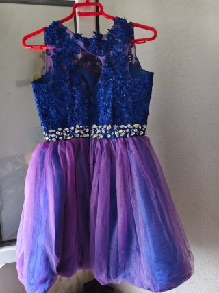 Vestido Adolescente Azul y Morado