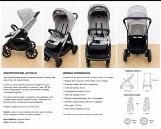 Silla de paseo Inglesina Aptica Gris/Negro