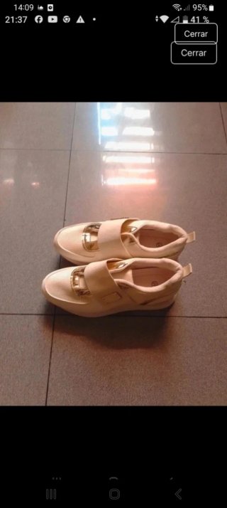 Deportivas mujer beige