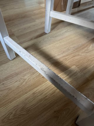 Juego 4 sillas madera blancas