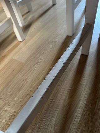 Juego 4 sillas madera blancas