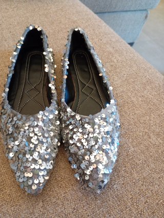 Bailarinas grises con lentejuelas