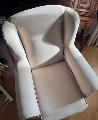 Sofá 2 plazas + Sillón beige tela (regalo)