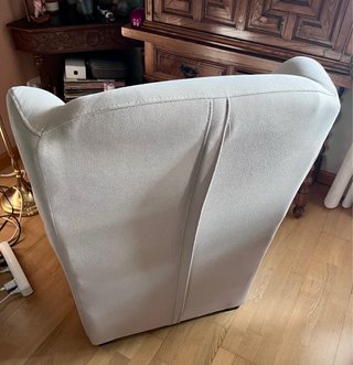 Sofá 2 plazas + Sillón beige tela (regalo)